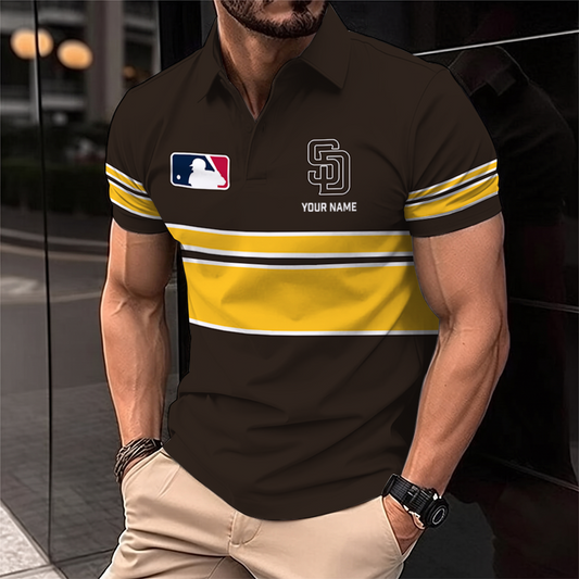 [FLASH SALE] NEW CUSTOMIZED MLB18 SDP SAN DIEGO PADRES POLO SHIRT