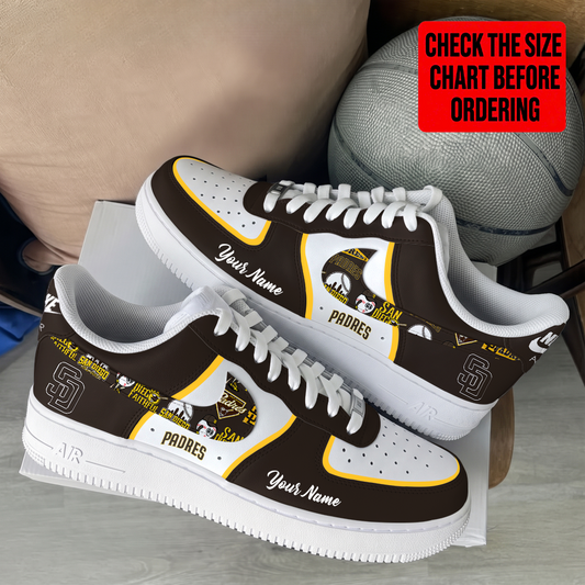 [FLASH SALE] NEW CUSTOMIZED MLB18 SDP SAN DIEGO PADRES AF1 SHOES