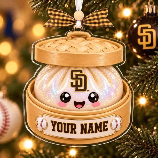 [FLASH SALE] NEW CUSTOMIZED MLB18 SDP SAN DIEGO PADRES CHRISTMAS ACRYLIC ORNAMENT