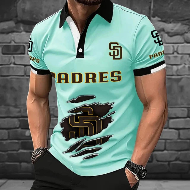 [FLASH SALE] NEW CUSTOMIZED MLB18 SDP SAN DIEGO PADRES POLO SHIRT