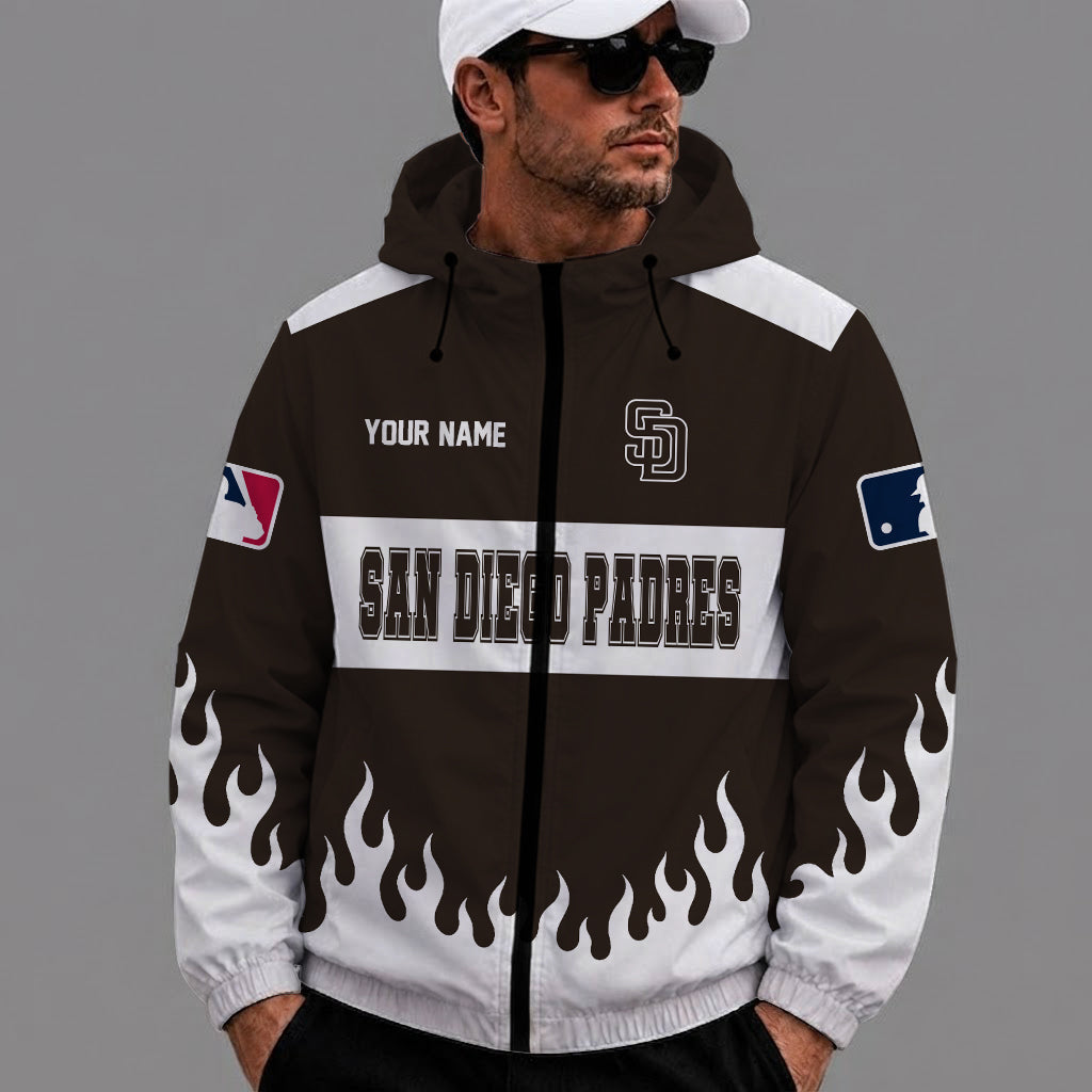 [FLASH SALE] NEW CUSTOMIZED MLB18 SDP SAN DIEGO PADRES WINDBREAKER JACKET