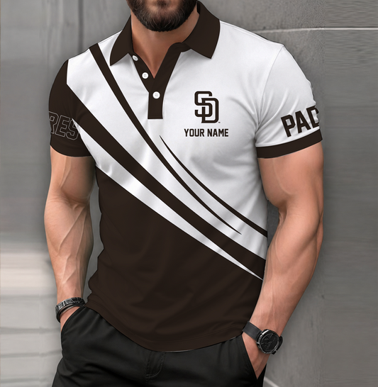 [FLASH SALE] NEW CUSTOMIZED MLB18 SDP SAN DIEGO PADRES POLO SHIRT