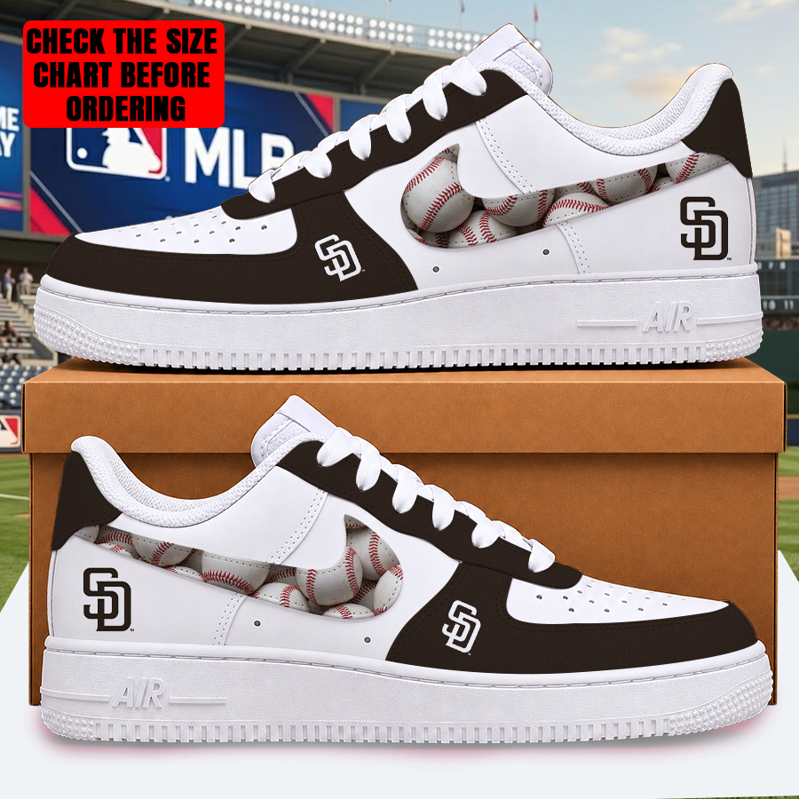 [FLASH SALE] NEW CUSTOMIZED MLB18 SDP SAN DIEGO PADRES AF1 SHOES