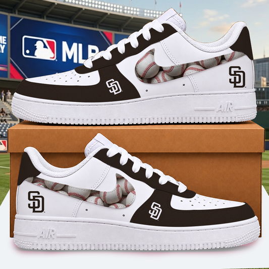 [FLASH SALE] NEW CUSTOMIZED MLB18 SDP SAN DIEGO PADRES AF1 SHOES