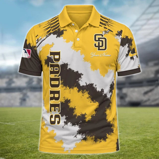 [FLASH SALE] NEW CUSTOMIZED MLB18 SDP SAN DIEGO PADRES MULTICOLOR POLO SHIRT