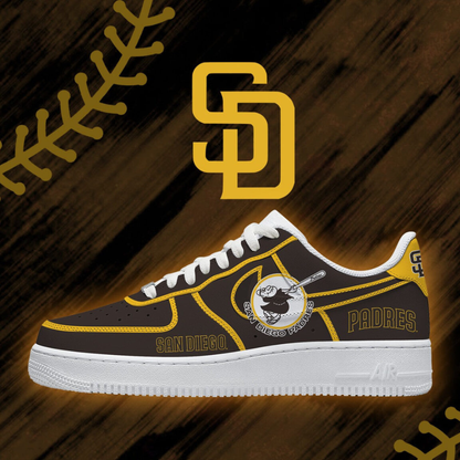 [FLASH SALE] NEW CUSTOMIZED MLB18 SDP SAN DIEGO PADRES AF1 SHOES