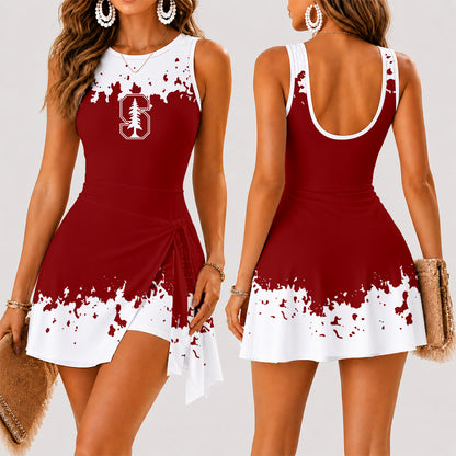 [FAN FAVORITE] NEW CUSTOMIZED NCAA CWS18 STC STANFORD CARDINAL WOMEN'S SUMMER SKORT DRESS