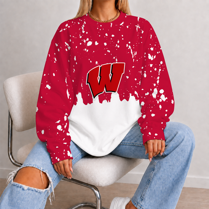 [FAN FAVORITE] NEW CUSTOMIZED NCAA FBS18 WSB WISCONSIN BADGERS UNISEX SWEATSHIRT