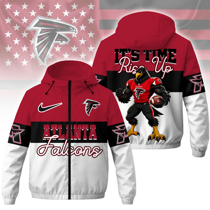 [SPECIAL OFFER] NEW CUSTOMIZED NFL18 ATF ATLANTA FALCONS WINDBREAKER JACKET