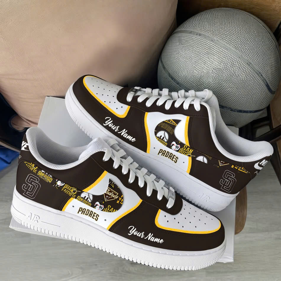 [FLASH SALE] NEW CUSTOMIZED MLB18 SDP SAN DIEGO PADRES AF1 SHOES