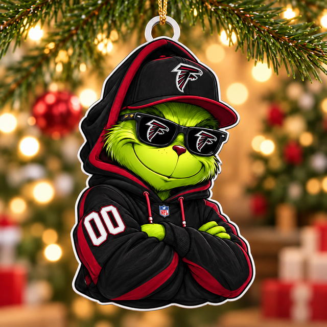 [SPECIAL OFFER] NEW CUSTOMIZED NFL18 ATF ATLANTA FALCONS CHRISTMAS ACRYLIC ORNAMENT
