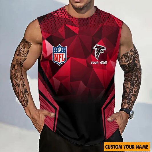 [SPECIAL OFFER] NEW CUSTOMIZED NFL18 ATF ATLANTA FALCONS MEN'S GYM SHIRT
