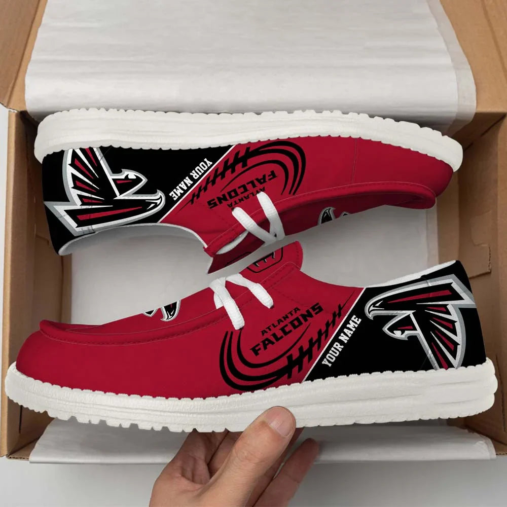 [SPECIAL OFFER] NEW CUSTOMIZED NFL18 ATF ATLANTA FALCONS LOAFER SHOES