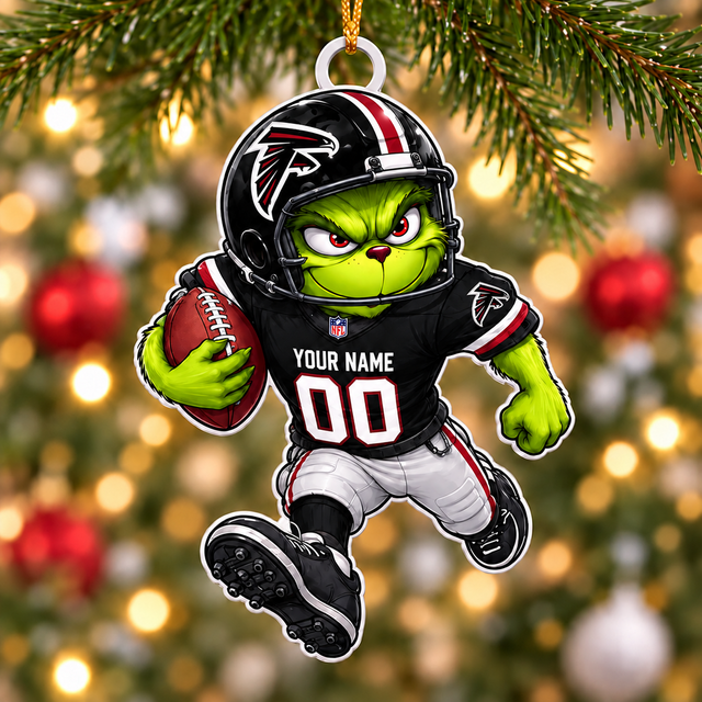[SPECIAL OFFER] NEW CUSTOMIZED NFL18 ATF ATLANTA FALCONS CHRISTMAS ACRYLIC ORNAMENT