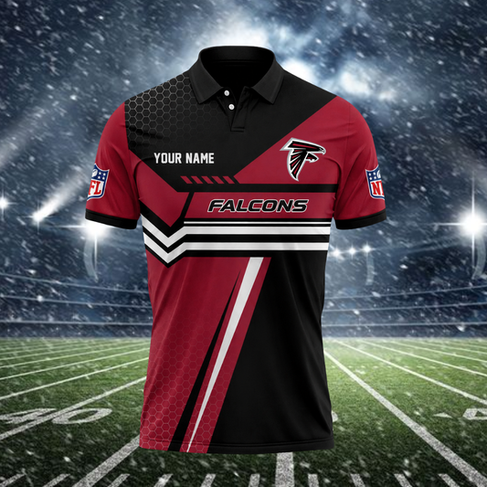 [SPECIAL OFFER] NEW CUSTOMIZED NFL18 ATF ATLANTA FALCONS POLO SHIRT