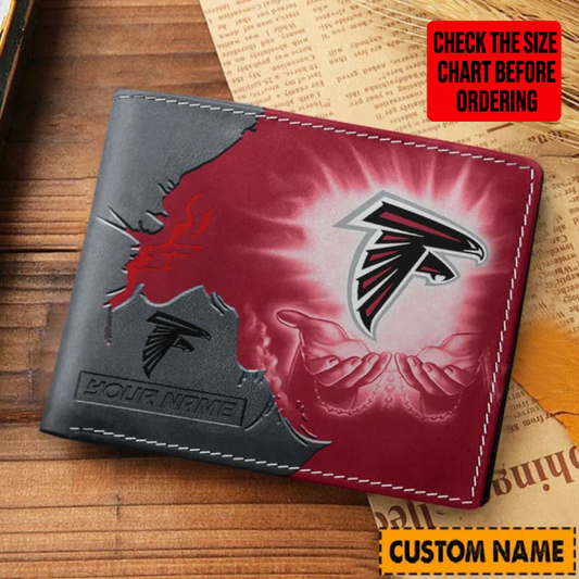 [SPECIAL OFFER] NEW CUSTOMIZED NFL18 ATF ATLANTA FALCONS LEATHER WALLET