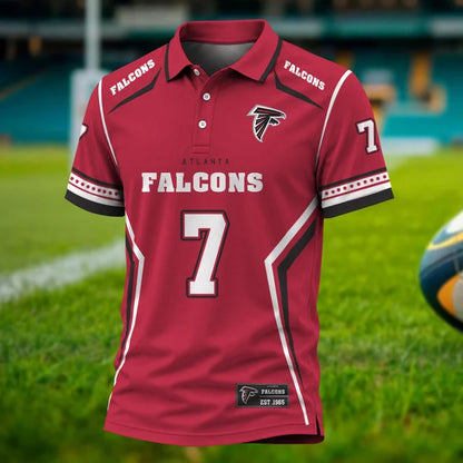 [SPECIAL OFFER] NEW CUSTOMIZED NFL18 ATF ATLANTA FALCONS POLO SHIRT
