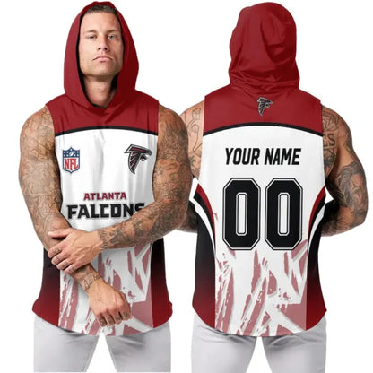[SPECIAL OFFER] NEW CUSTOMIZED NFL18 ATF ATLANTA FALCONS HOODED TANK TOP