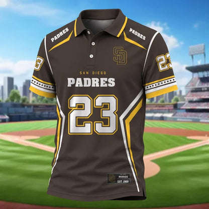 [FLASH SALE] NEW CUSTOMIZED MLB18 SDP SAN DIEGO PADRES POLO SHIRT