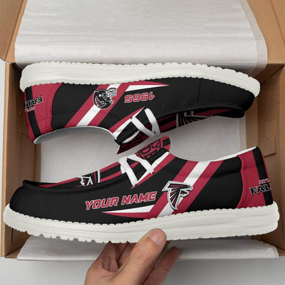 [SPECIAL OFFER] NEW CUSTOMIZED NFL18 ATF ATLANTA FALCONS LOAFER SHOES