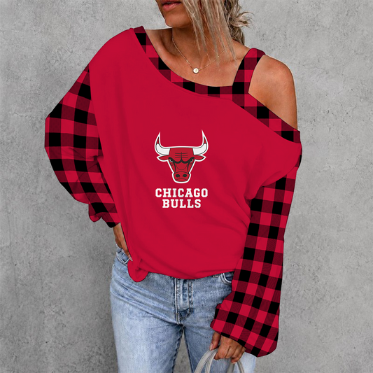 [HOT DEAL] NEW CUSTOMIZED NBA19 CBU CHICAGO BULLS DROP SHOULDER SWEATSHIRT