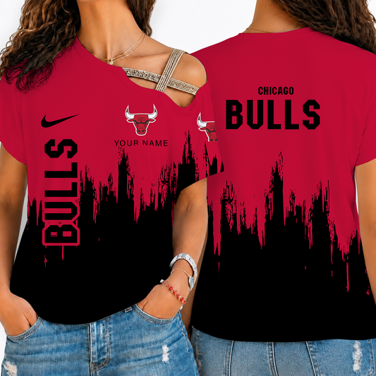 [HOT DEAL] NEW CUSTOMIZED NBA19 CBU CHICAGO BULLS SHOULDER SHIRT