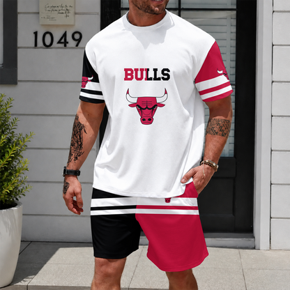[HOT DEAL] NEW CUSTOMIZED NBA19 CBU CHICAGO BULLS UNISEX T-SHIRT & SHORTS SET