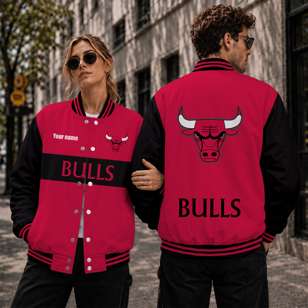 [HOT DEAL] NEW CUSTOMIZED NBA19 CBU CHICAGO BULLS BASEBALL JACKET, SATIN VARSITY JACKET