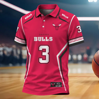 [HOT DEAL] NEW CUSTOMIZED NBA19 CBU CHICAGO BULLS POLO SHIRT