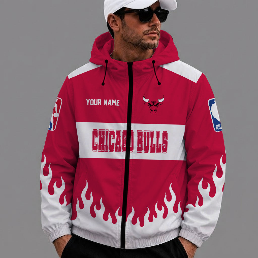 [HOT DEAL] NEW CUSTOMIZED NBA19 CBU CHICAGO BULLS WINDBREAKER JACKET