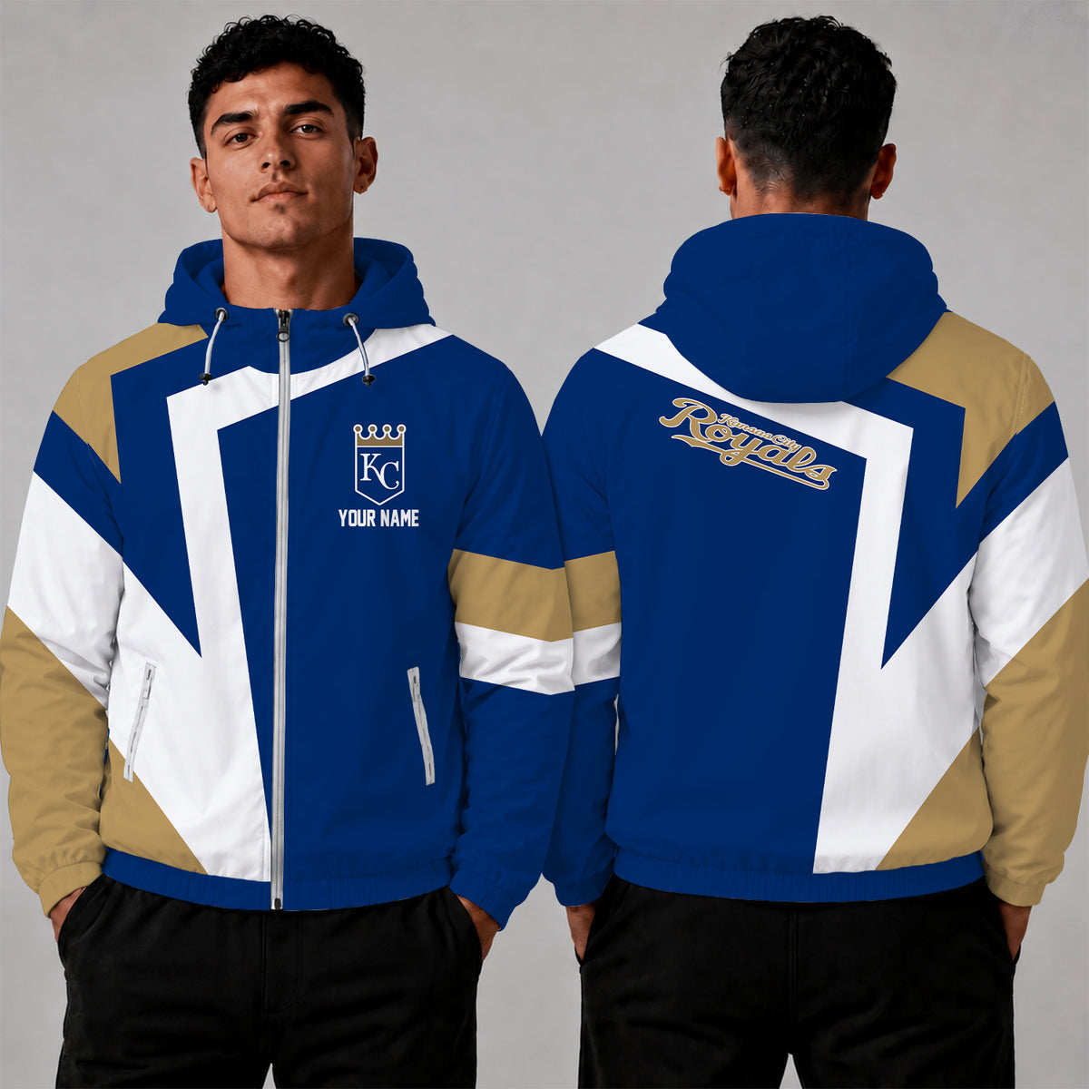 [FLASH SALE] NEW CUSTOMIZED MLB19 KCR KANSAS CITY ROYALS WINDBREAKER JACKET