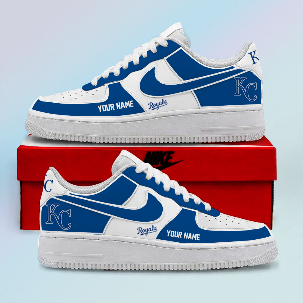 [FLASH SALE] NEW CUSTOMIZED MLB19 KCR KANSAS CITY ROYALS AF1 SHOES