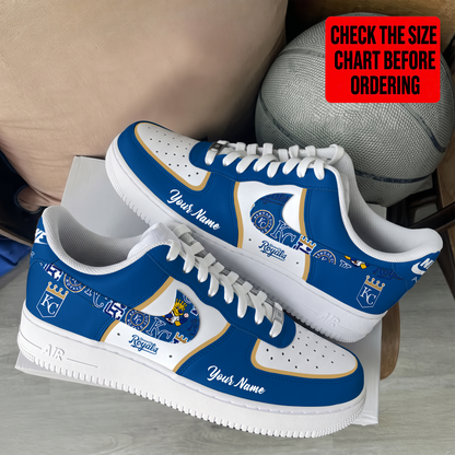 [FLASH SALE] NEW CUSTOMIZED MLB19 KCR KANSAS CITY ROYALS AF1 SHOES