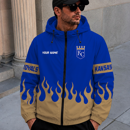 [FLASH SALE] NEW CUSTOMIZED MLB19 KCR KANSAS CITY ROYALS WINDBREAKER JACKET