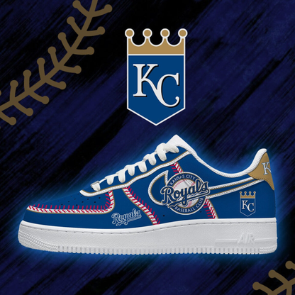 [FLASH SALE] NEW CUSTOMIZED MLB19 KCR KANSAS CITY ROYALS AF1 SHOES
