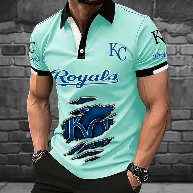 [FLASH SALE] NEW CUSTOMIZED MLB19 KCR KANSAS CITY ROYALS POLO SHIRT