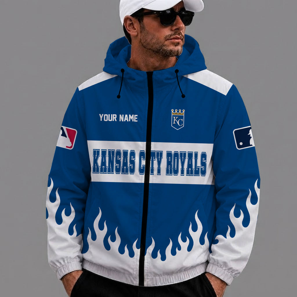 [FLASH SALE] NEW CUSTOMIZED MLB19 KCR KANSAS CITY ROYALS WINDBREAKER JACKET