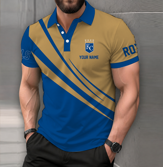 [FLASH SALE] NEW CUSTOMIZED MLB19 KCR KANSAS CITY ROYALS POLO SHIRT