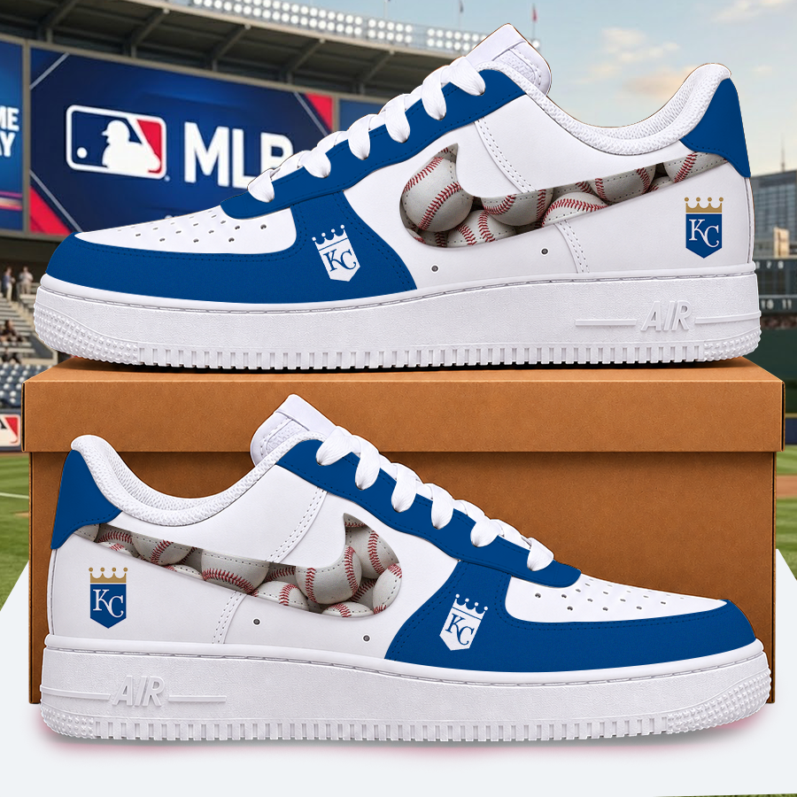 [FLASH SALE] NEW CUSTOMIZED MLB19 KCR KANSAS CITY ROYALS AF1 SHOES