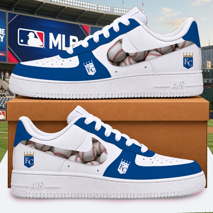 [FLASH SALE] NEW CUSTOMIZED MLB19 KCR KANSAS CITY ROYALS AF1 SHOES