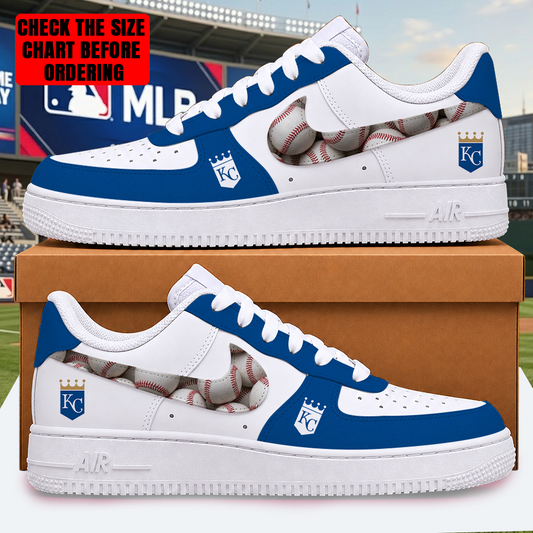 [FLASH SALE] NEW CUSTOMIZED MLB19 KCR KANSAS CITY ROYALS AF1 SHOES