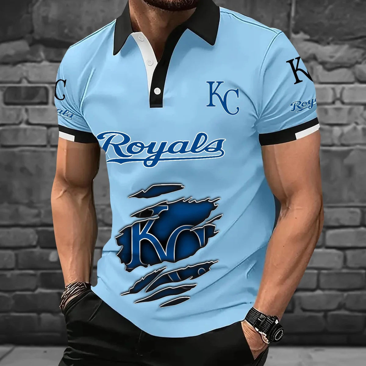 [FLASH SALE] NEW CUSTOMIZED MLB19 KCR KANSAS CITY ROYALS POLO SHIRT