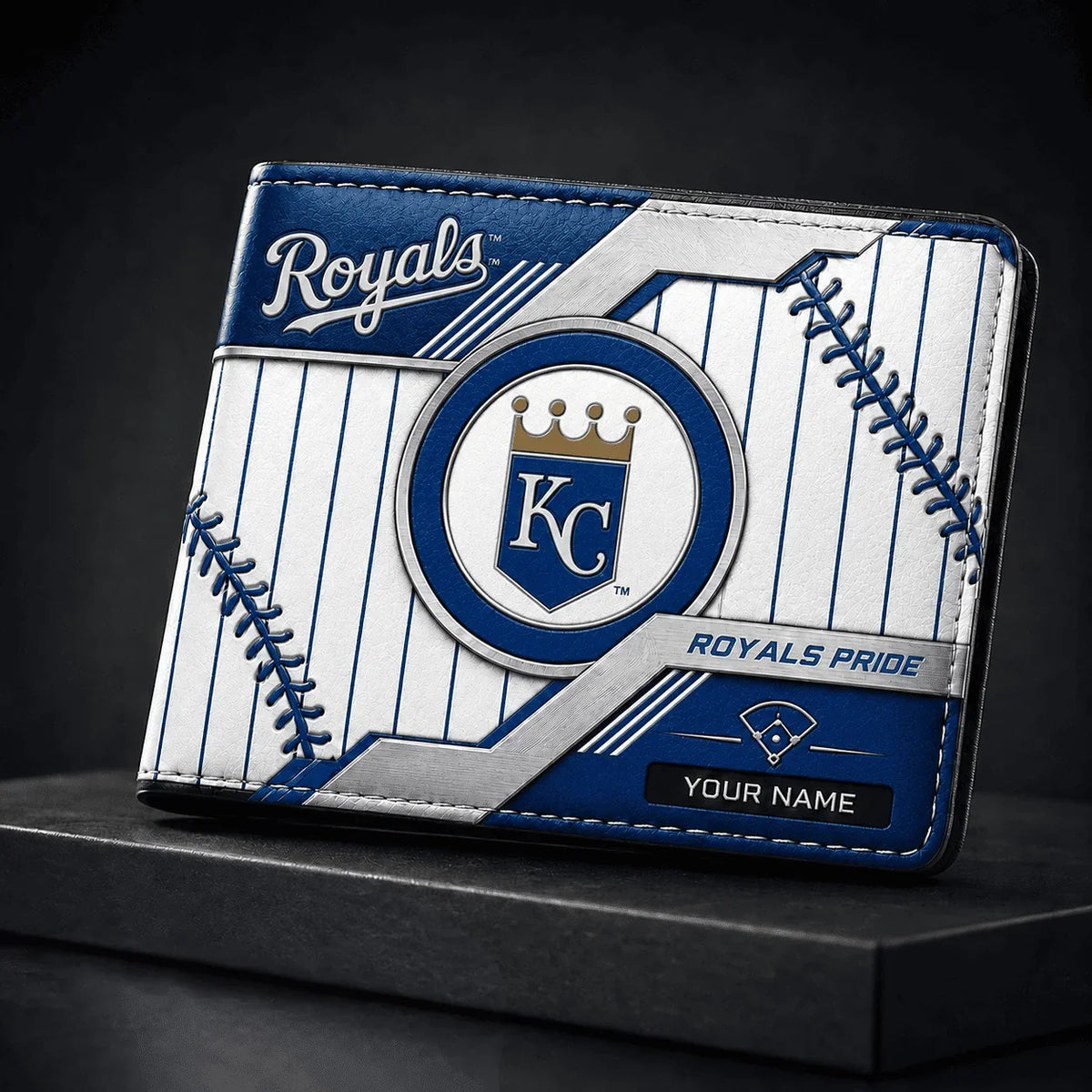 [FLASH SALE] NEW CUSTOMIZED MLB19 KCR KANSAS CITY ROYALS LEATHER WALLET