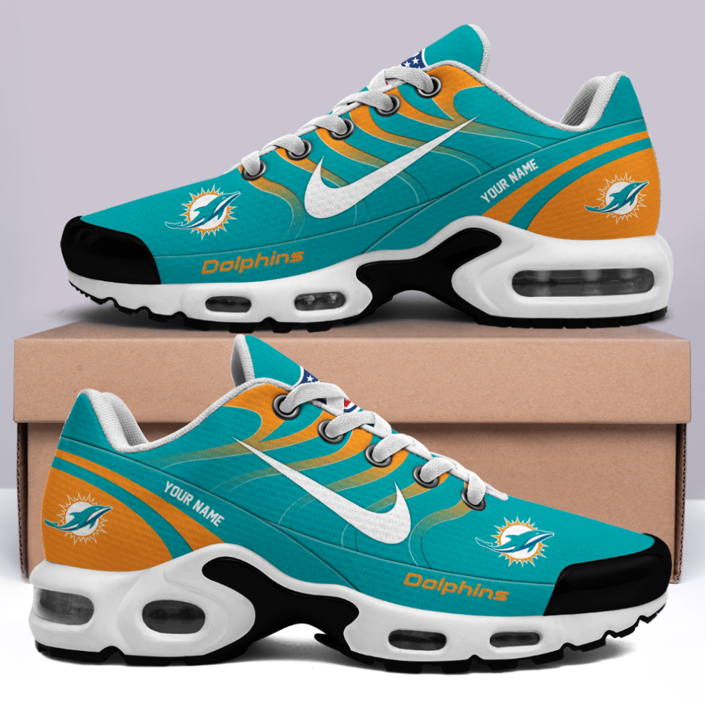 [SPECIAL OFFER] NEW CUSTOMIZED NFL19 MDP MIAMI DOLPHINS AIR MAX PLUS SNEAKERS