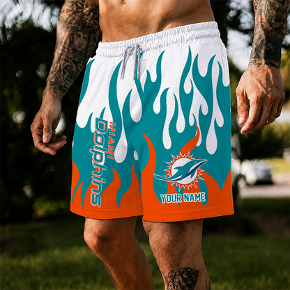 [SPECIAL OFFER] NEW CUSTOMIZED NFL19 MDP MIAMI DOLPHINS SHORT PANTS