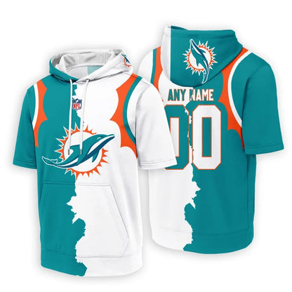 [SPECIAL OFFER] NEW CUSTOMIZED NFL19 MDP MIAMI DOLPHINS SHORT SLEEVE HOODIE T-SHIRT