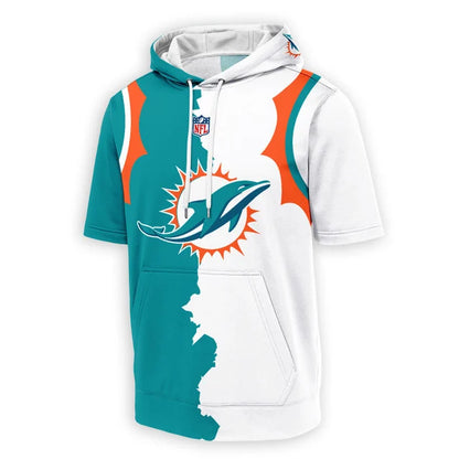 [SPECIAL OFFER] NEW CUSTOMIZED NFL19 MDP MIAMI DOLPHINS SHORT SLEEVE HOODIE T-SHIRT