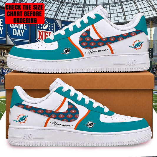 [SPECIAL OFFER] NEW CUSTOMIZED NFL19 MDP MIAMI DOLPHINS AF1 SHOES