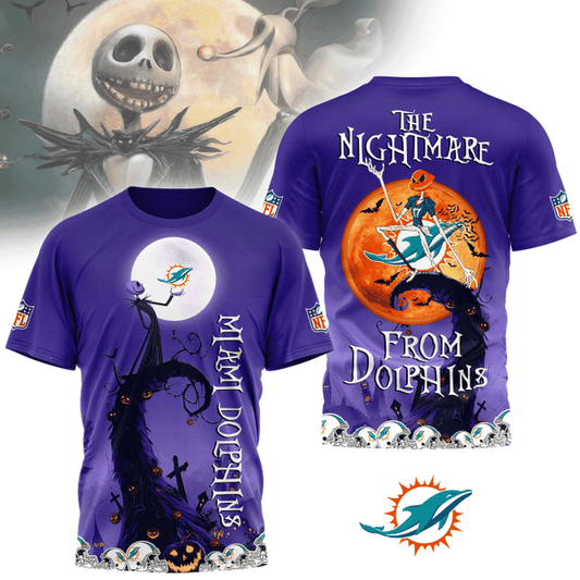 [SPECIAL OFFER] NEW CUSTOMIZED NFL19 MDP MIAMI DOLPHINS HALLOWEEN THE NIGHTMARE APPAREL