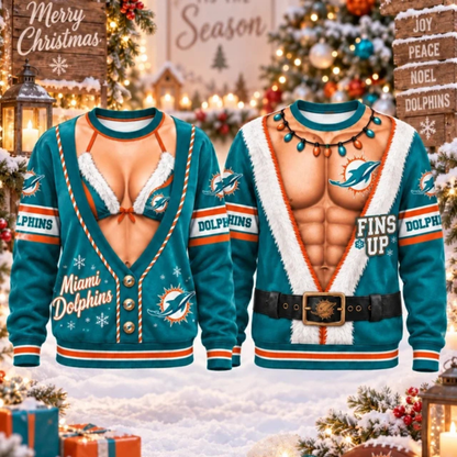 [SPECIAL OFFER] NEW CUSTOMIZED NFL19 MDP MIAMI DOLPHINS CHRISTMAS UNISEX SWEATSHIRT